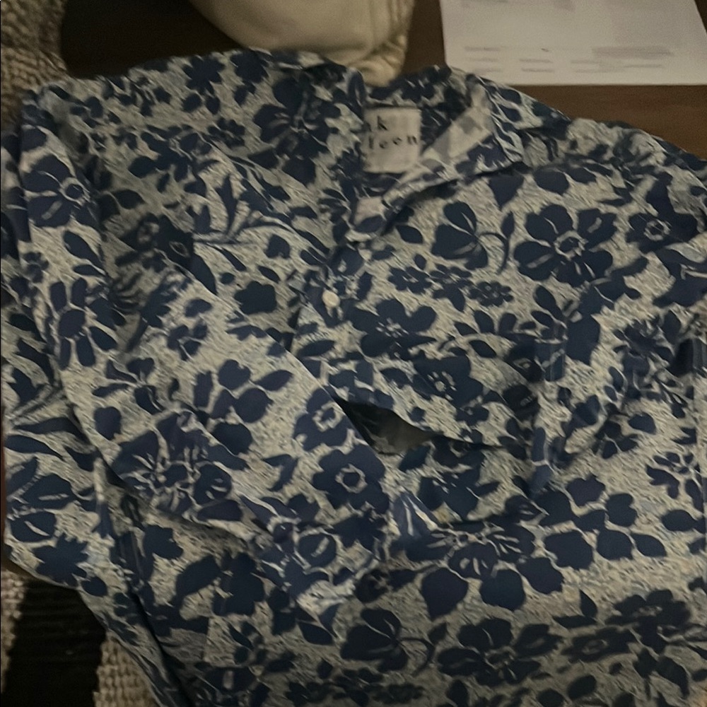 Floral Blue Shirt Frank and Eileen FRANK XS
